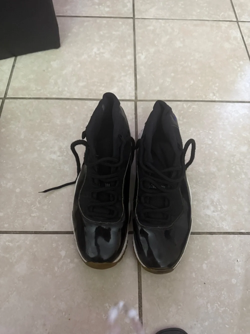 Jordan Men's Black Patent Low-Top Sneakers